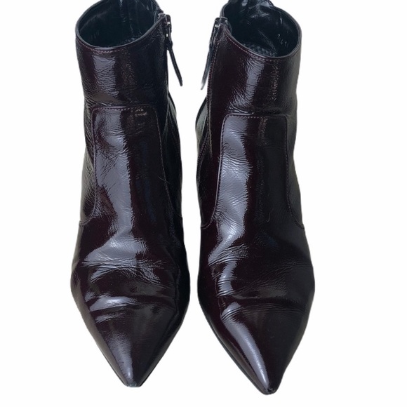 Marilisa Patent-Leather Kitten Heel Booties - Picture 2 of 5